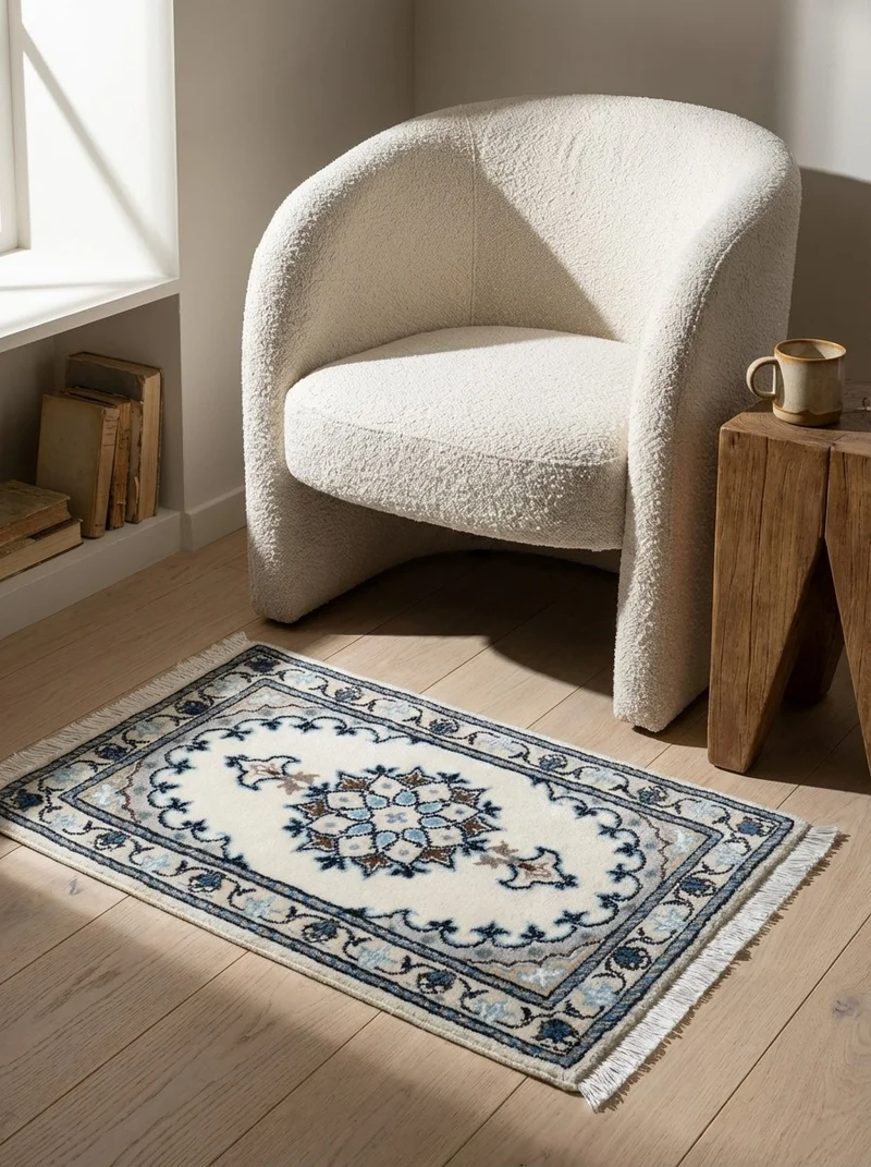 Nain 12La · Handgeknüpft – Beige, 59x40 cm