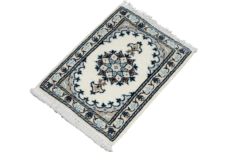 Nain 12La · Handgeknüpft – Beige, 59x40 cm