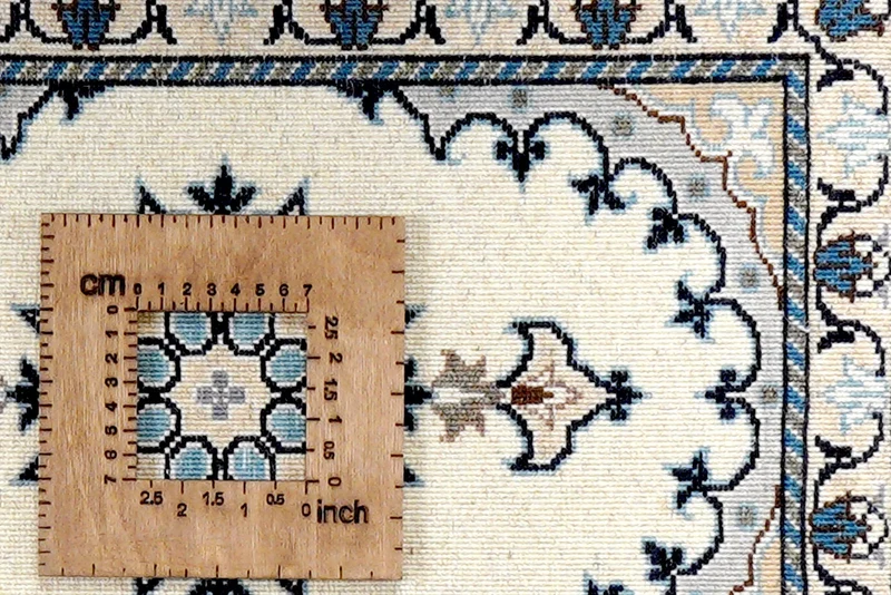 Nain 12La · Handgeknüpft – Beige, 59x40 cm