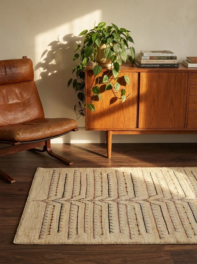 Rizbaf · Handgeknüpft – Beige, 142x90 cm
