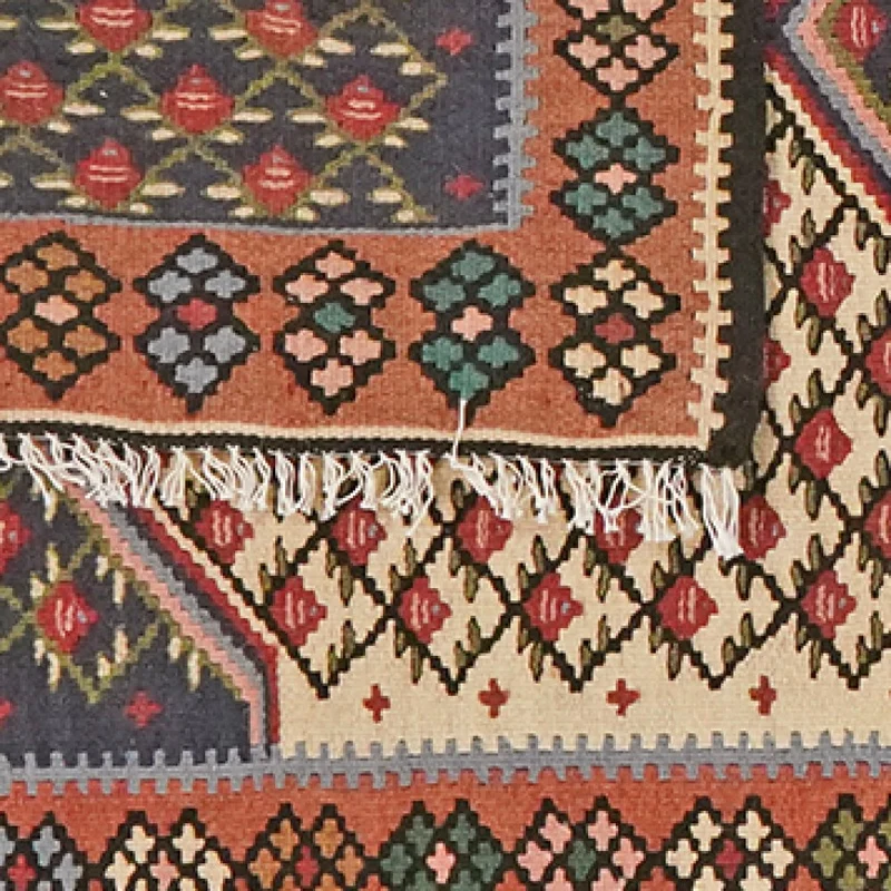 Kelim Senneh · Handgewebt – Beige, 190x80 cm
