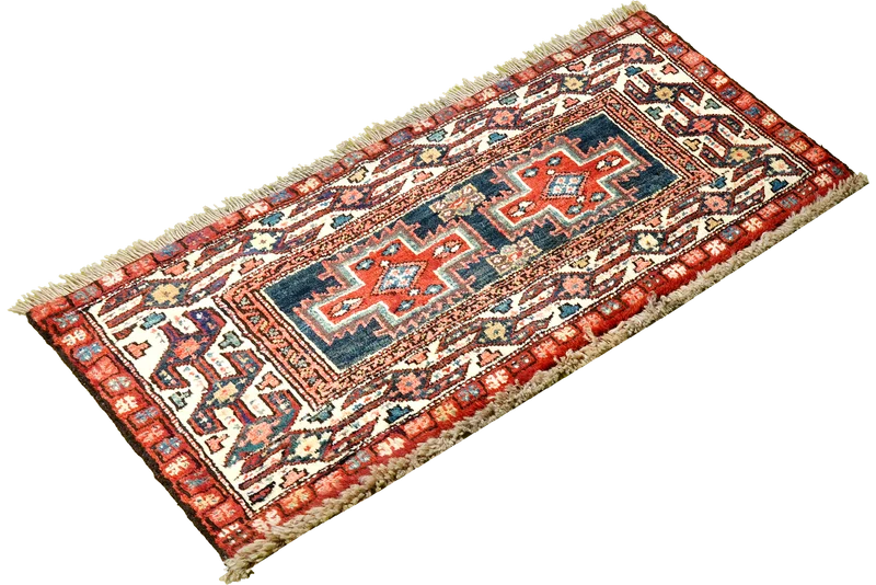 Shahsavan · Handgeknüpft – Blau, 53x106 cm
