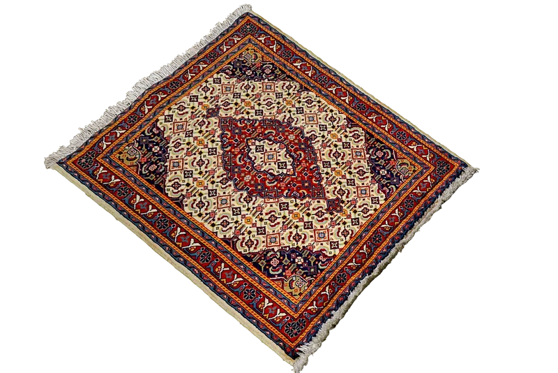 Sarough · Handgeknüpft – Beige, 78x67 cm