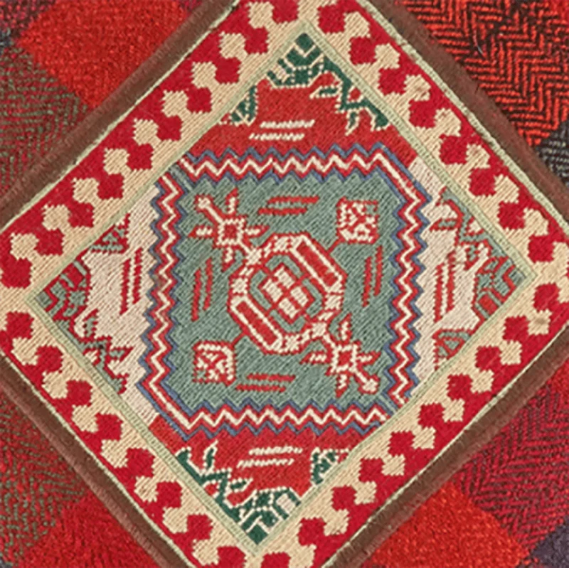 Kelim Pouf · Handgefertigt – Bunt, 47x47 cm