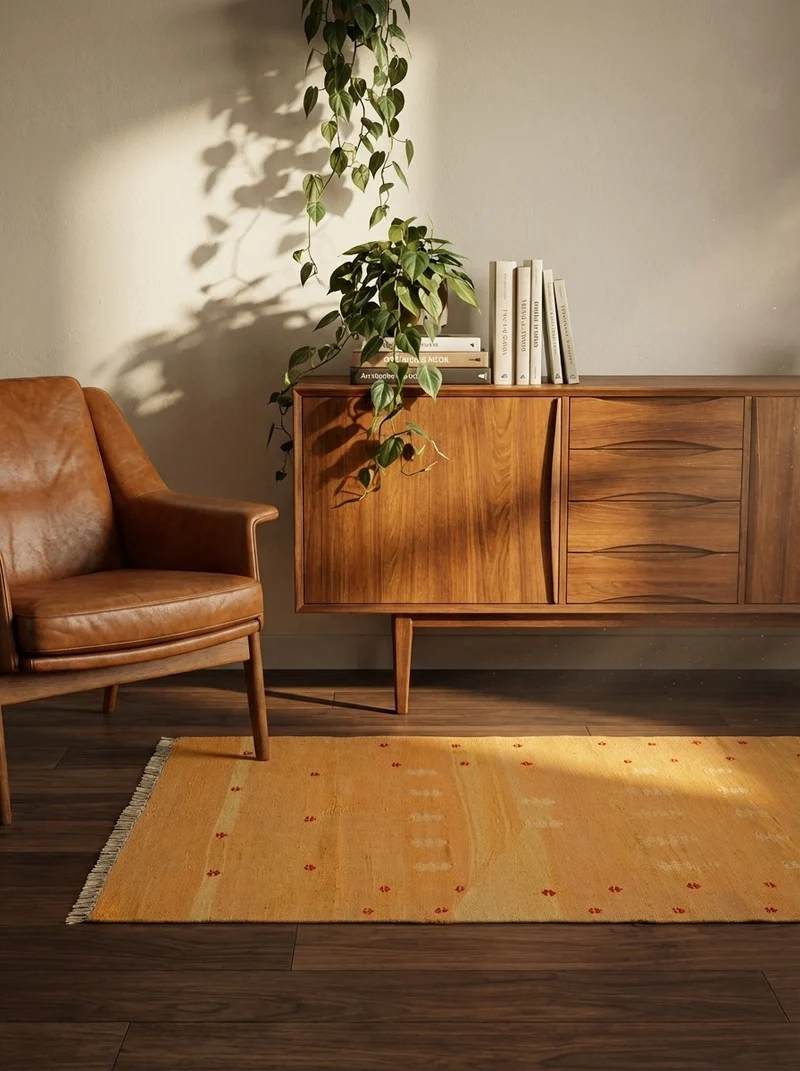 Kelim Gashgai · Handgewebt – Gelb, 180x86 cm