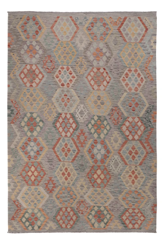 Kelim Maimene Teppich 202x302cm - mehrfarbig