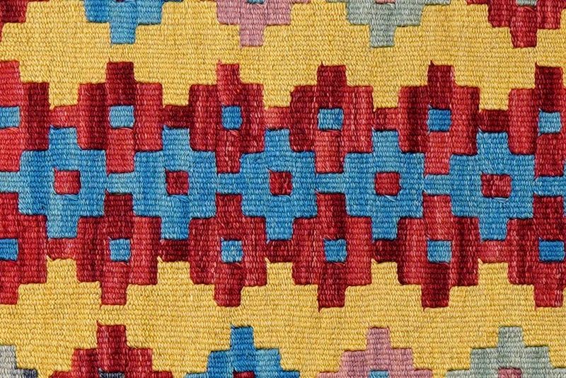 Kelim Gashgai · Handgewebt – Gelb, 96x62 cm
