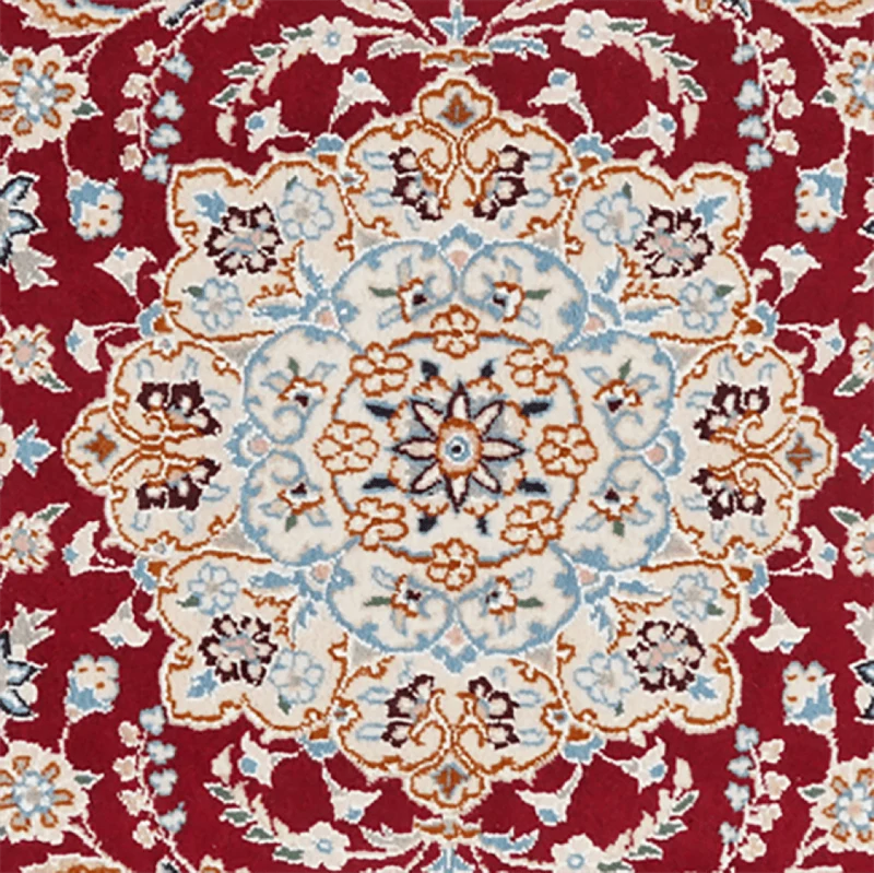 Nain 9La · Handgeknüpft – Rot, 134x88 cm