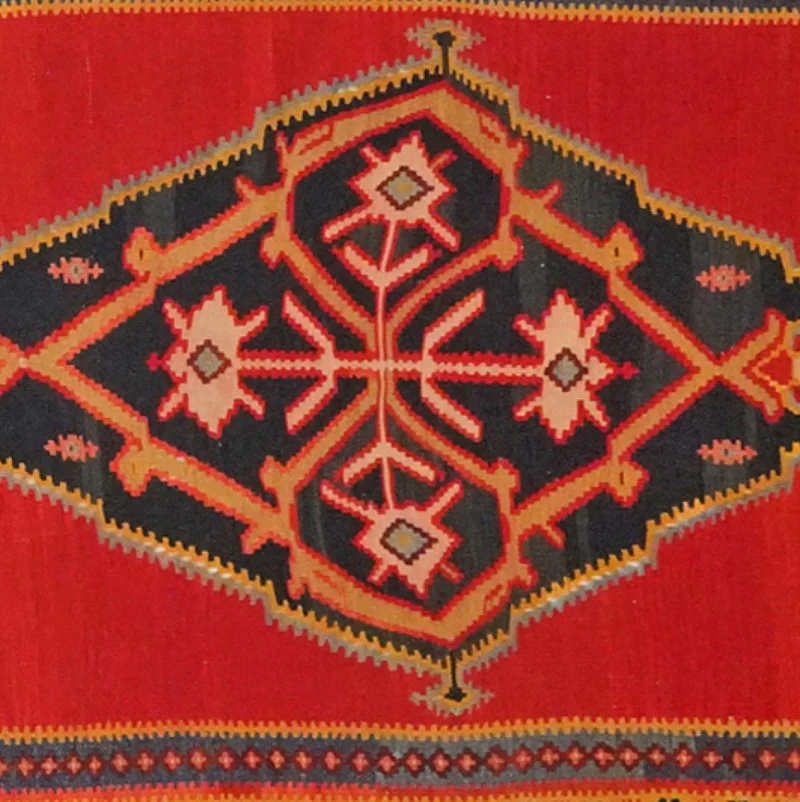 Kelim · Handgewebt – Rot, 510x137 cm