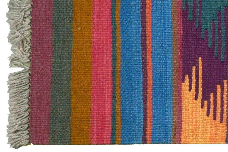 Kelim Gashgai · Handgewebt – Bunt, 193x59 cm