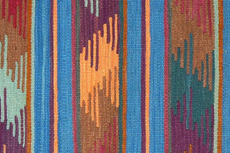 Kelim Gashgai · Handgewebt – Bunt, 193x59 cm