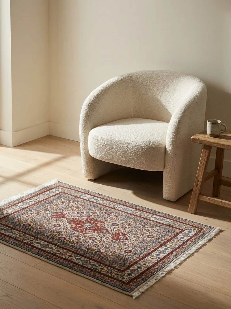 Moud Mahi · Handgeknüpft – Beige, 87x58 cm