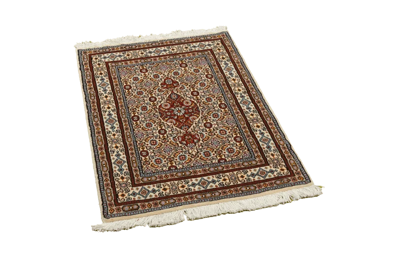 Moud Mahi · Handgeknüpft – Beige, 87x58 cm