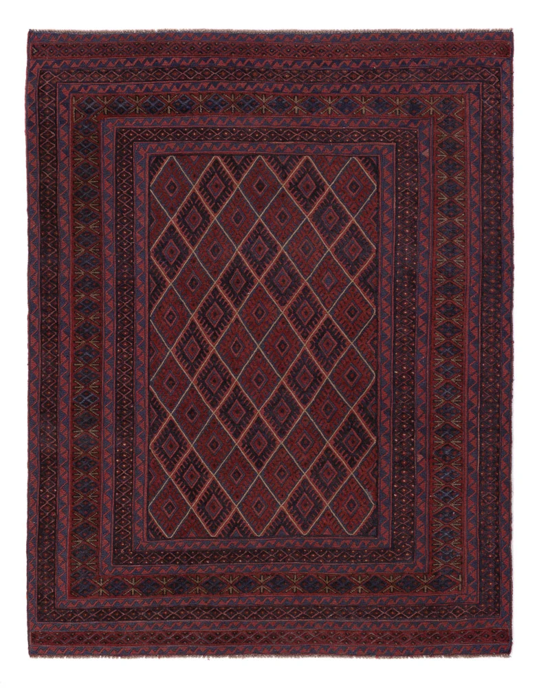 Kelim Afghan Teppich 151x187cm - dunkelbeige