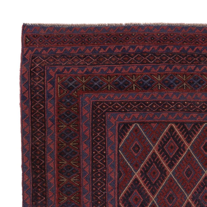 Kelim Afghan Teppich 151x187cm - dunkelbeige