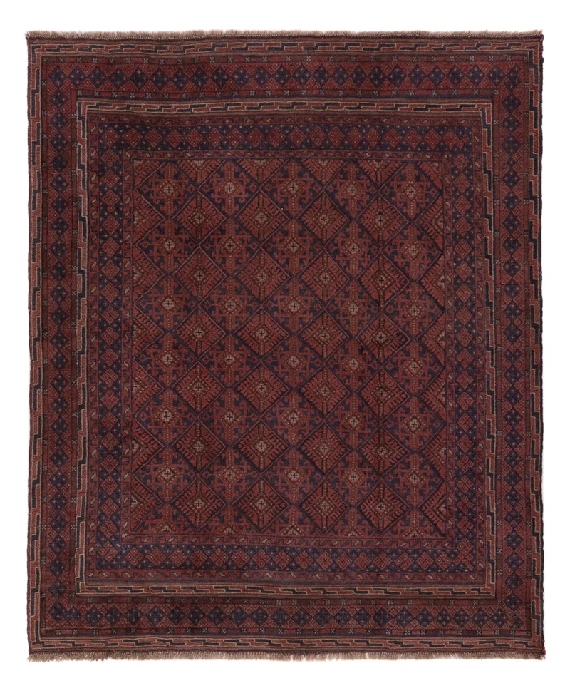 Kelim Afghan Teppich 151x179cm - dunkelbeige