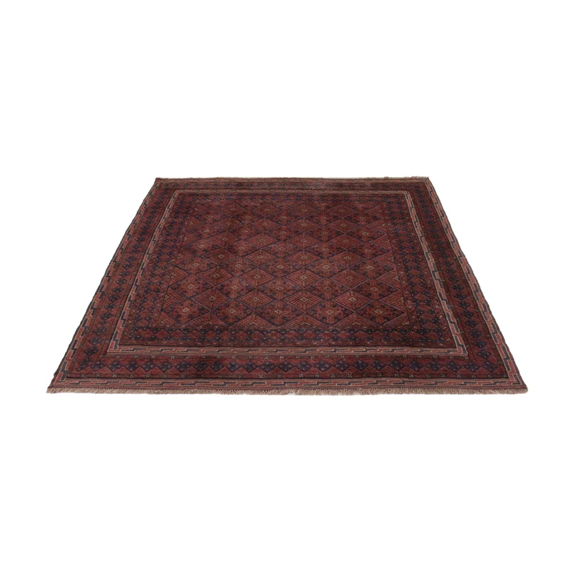 Kelim Afghan Teppich 151x179cm - dunkelbeige