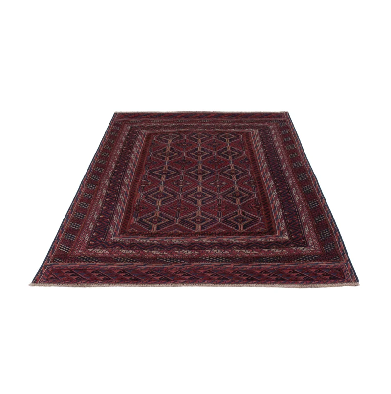 Kelim Afghan Teppich 144x194cm - dunkelbeige