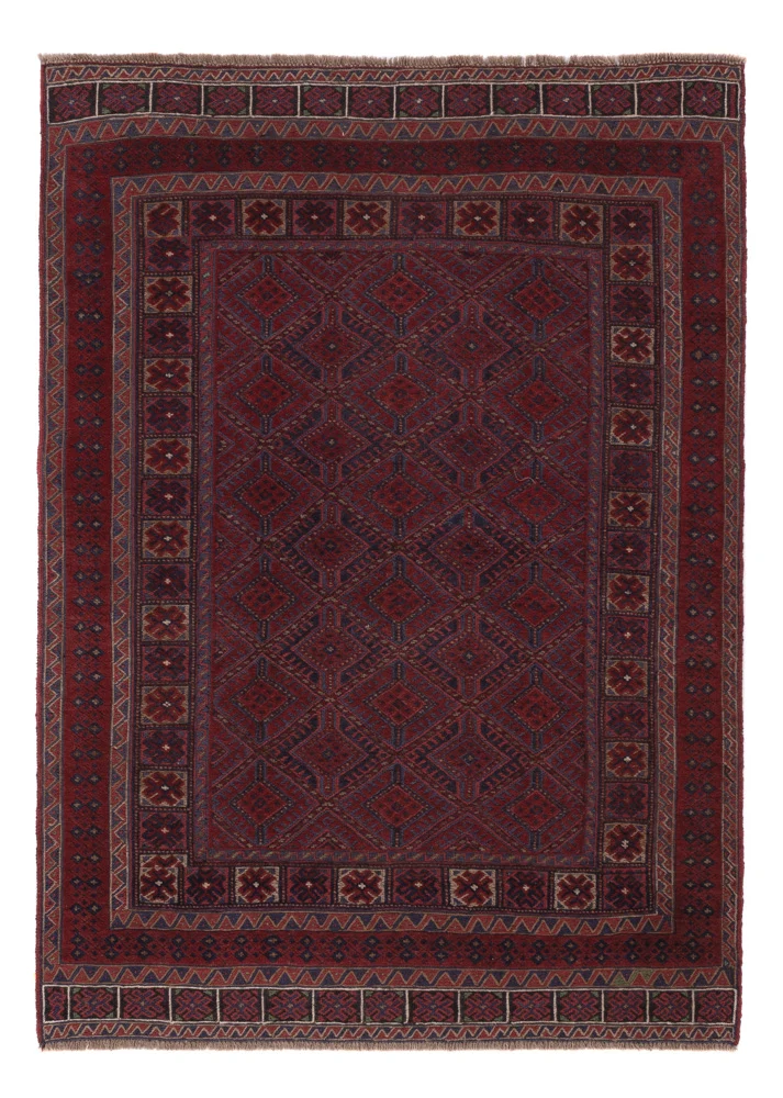 Kelim Afghan Teppich 143x190cm - dunkelbeige