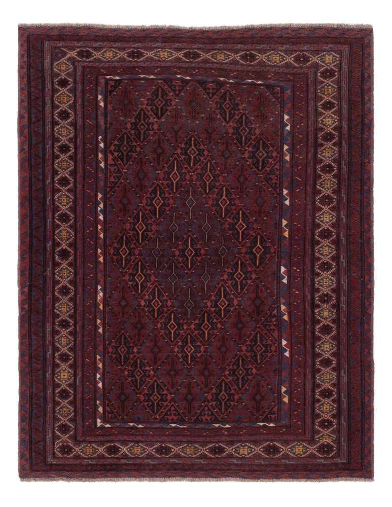 Kelim Afghan Teppich 148x184cm - dunkelbeige