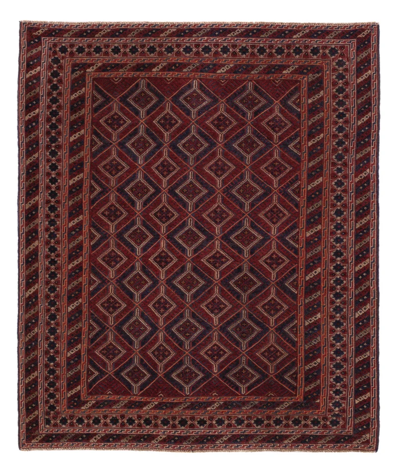 Kelim Afghan Teppich 156x177cm - dunkelbeige