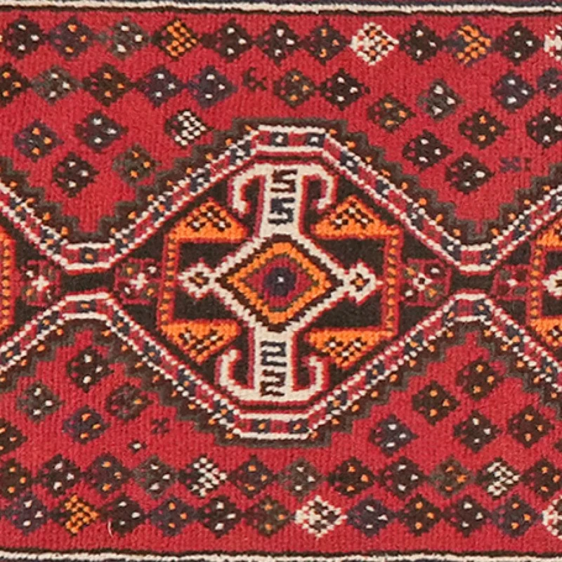 Shiraz · Handgeknüpft – Rot, 287x75 cm