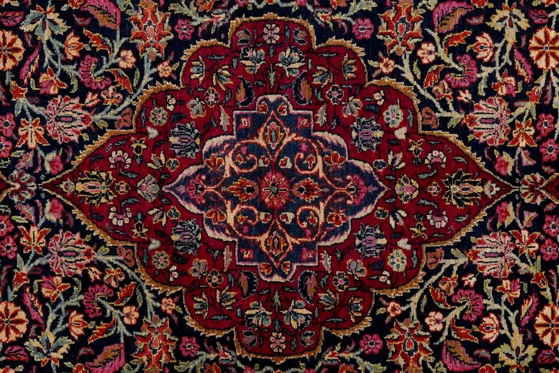 Kashan · Handgeknüpft – Blau, 204x130 cm