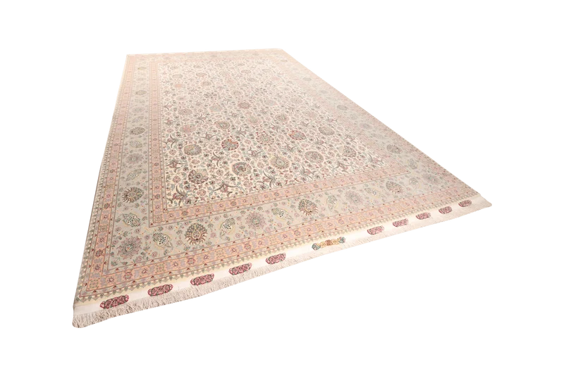 Tabriz 60 Raj · Handgeknüpft – Beige, 407x296 cm