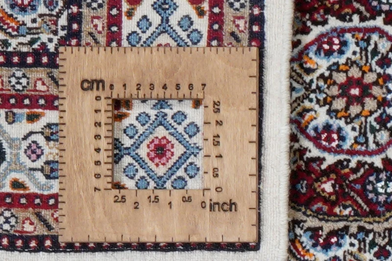 Moud Mahi · Handgeknüpft – Beige, 195x77 cm