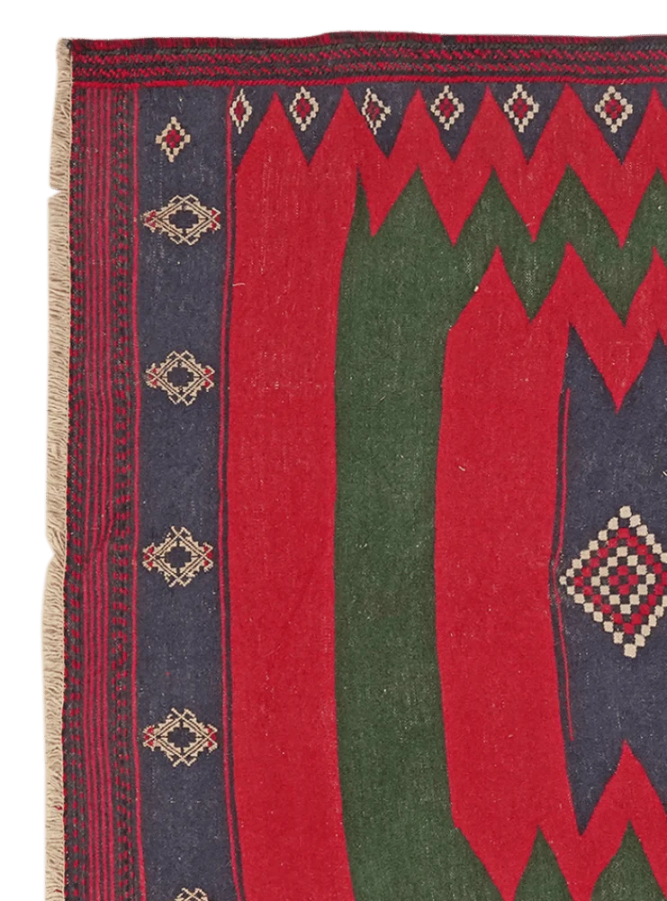 Kelim Afshar · Handgewebt – Rot, 136x129 cm