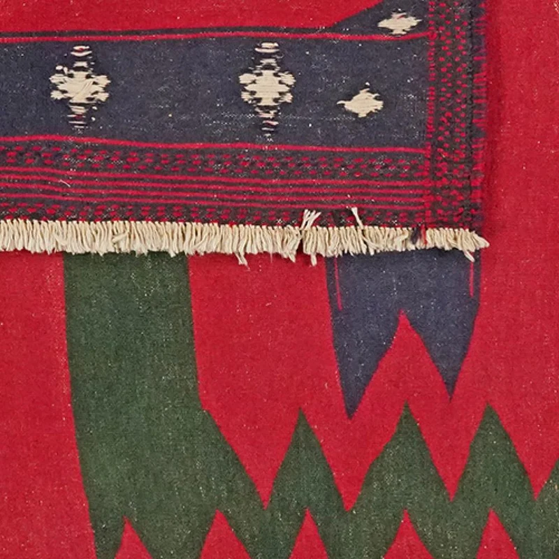 Kelim Afshar · Handgewebt – Rot, 136x129 cm