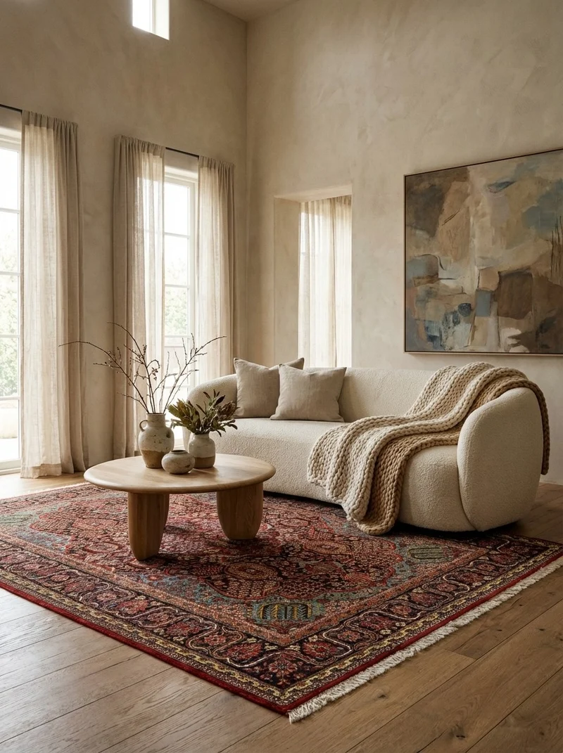 Kashan · Handgeknüpft – Blau, 207x133 cm