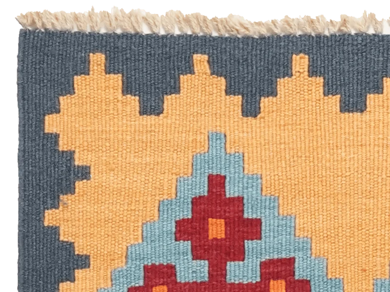 Kelim Gashgai · Handgewebt – Gelb, 97x60 cm