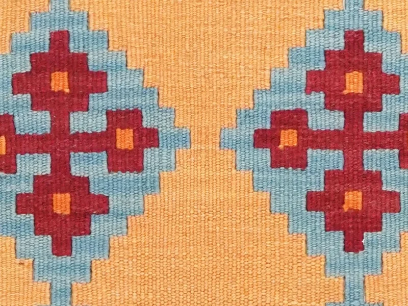 Kelim Gashgai · Handgewebt – Gelb, 97x60 cm