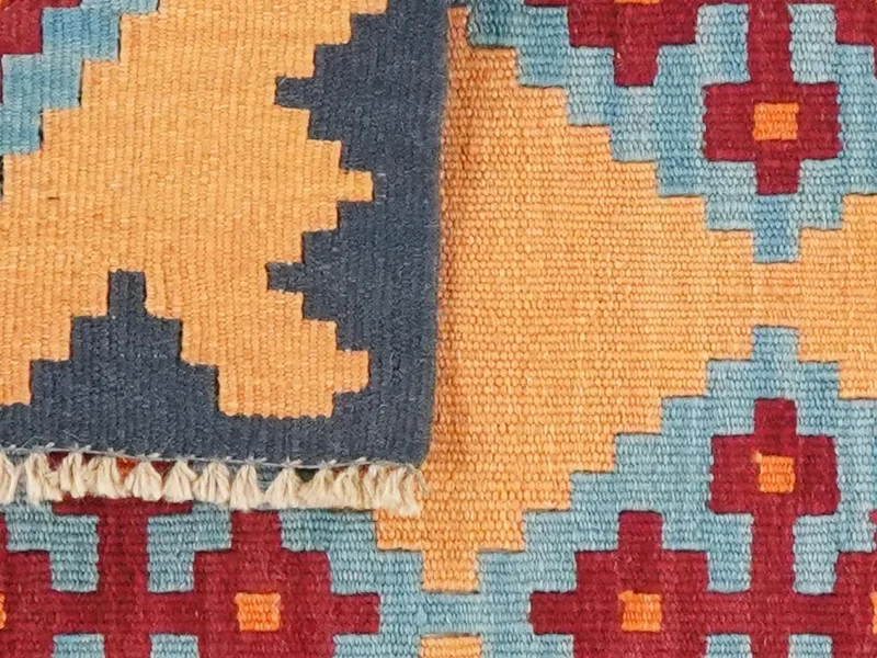 Kelim Gashgai · Handgewebt – Gelb, 97x60 cm