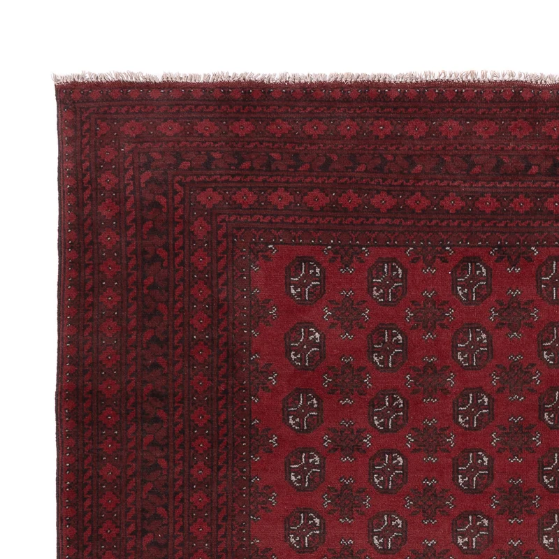 Afghan Teppich - Filpa - 198 x 288 cm - dunkelrot