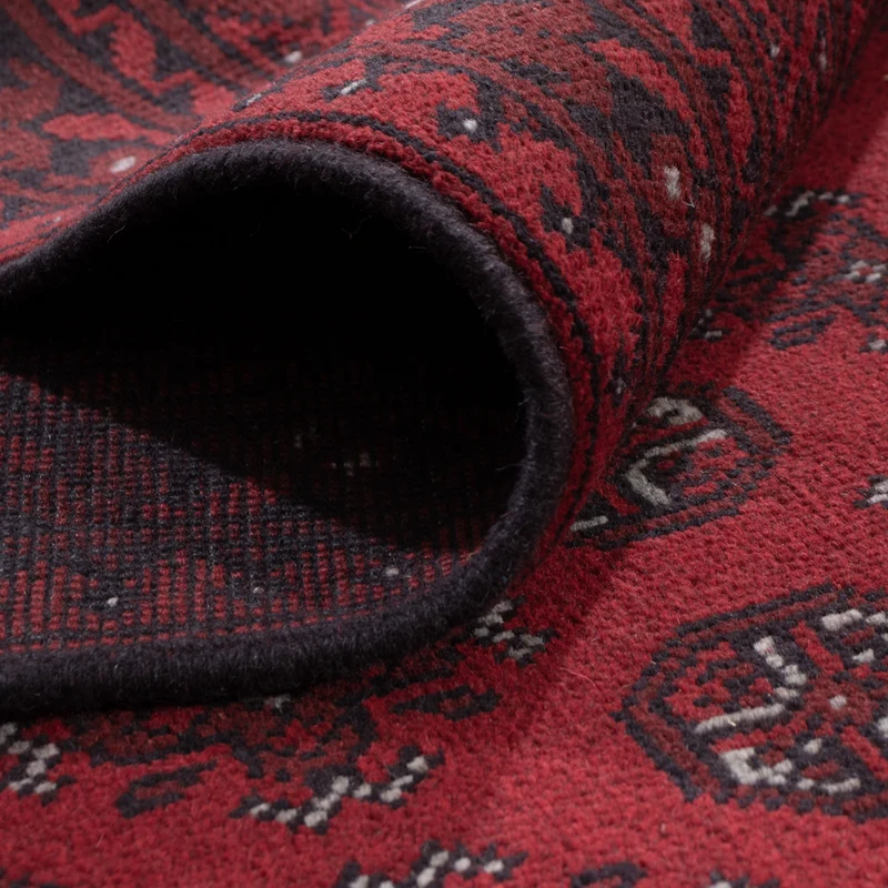 Afghan Teppich - Filpa - 202 x 283 cm - dunkelrot