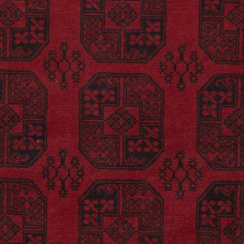 Afghan Teppich - Filpa - 197 x 293 cm - dunkelrot