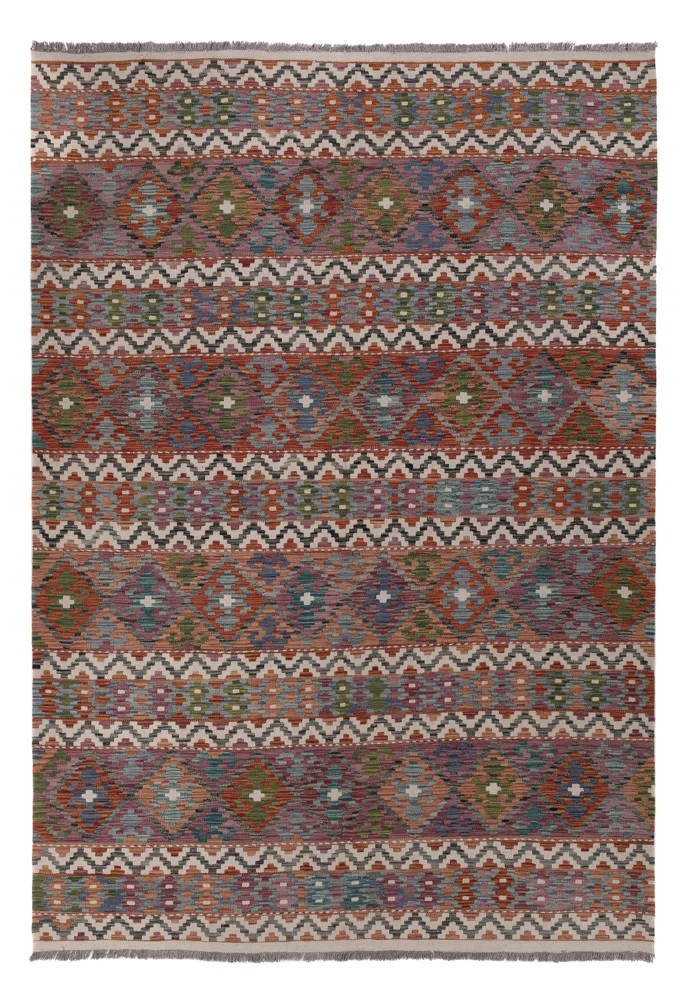 Kelim Maimene Teppich 206x294cm - mehrfarbig
