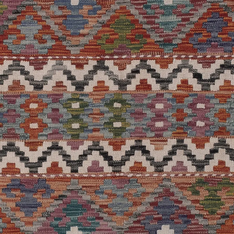 Kelim Maimene Teppich 206x294cm - mehrfarbig