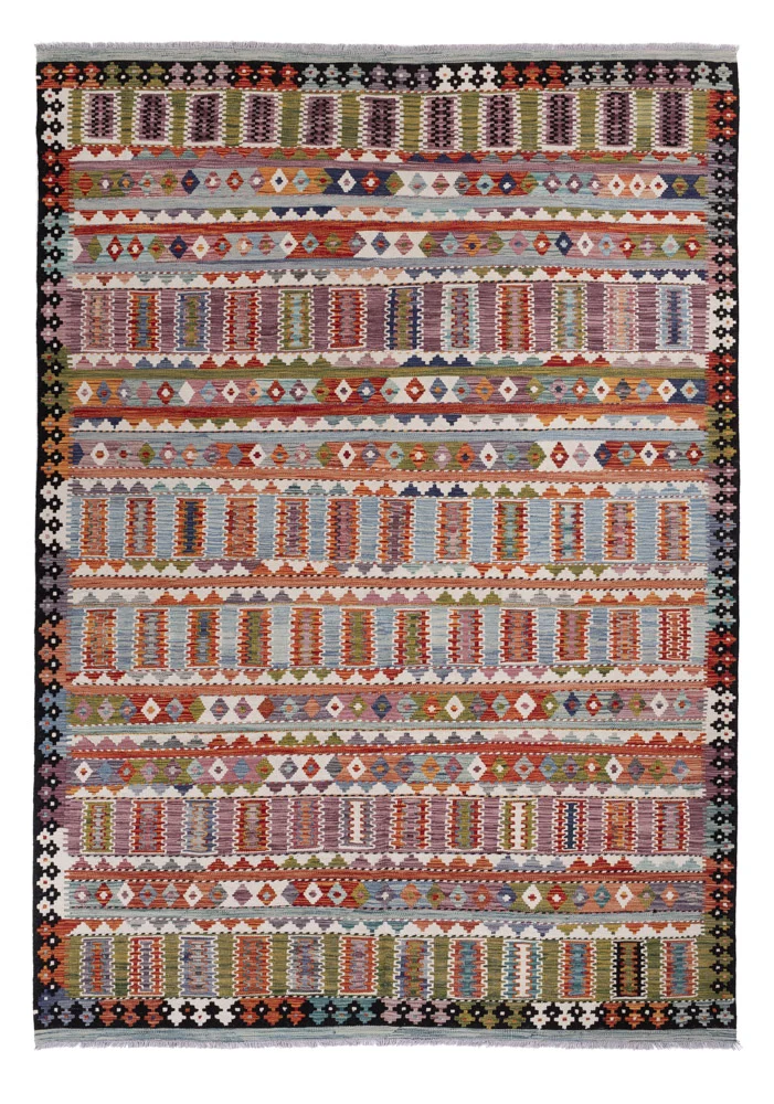 Kelim Maimene Teppich 204x298cm - mehrfarbig
