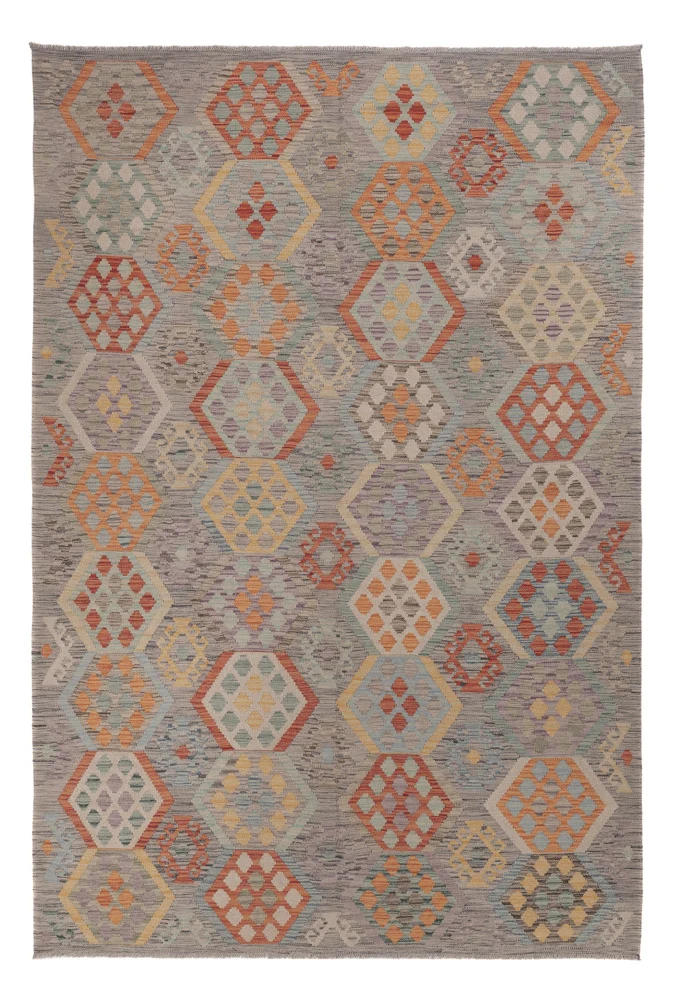 Kelim Maimene Teppich 202x298cm - mehrfarbig