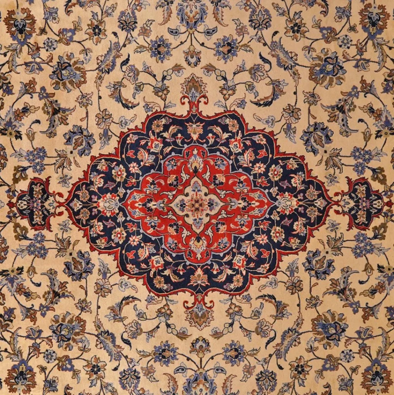 Kashan · Handgeknüpft – Braun, 349x310 cm