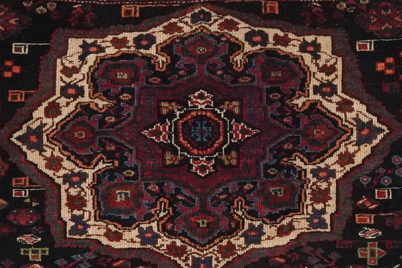 Afshar · Handgeknüpft – Blau, 85x80 cm