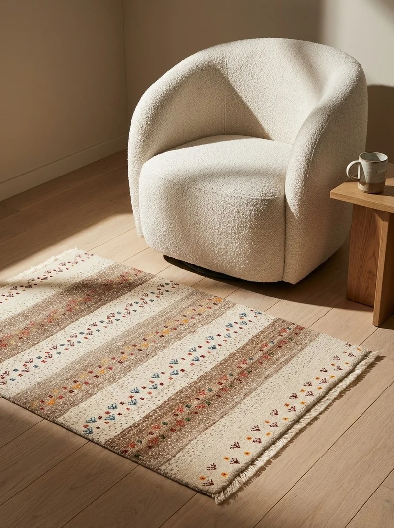 Rizbaf · Handgeknüpft – Beige, 99x65 cm