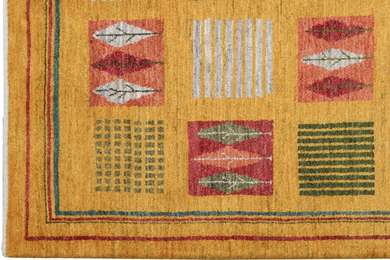 Rizbaf · Handgeknüpft – Gelb, 176x123 cm