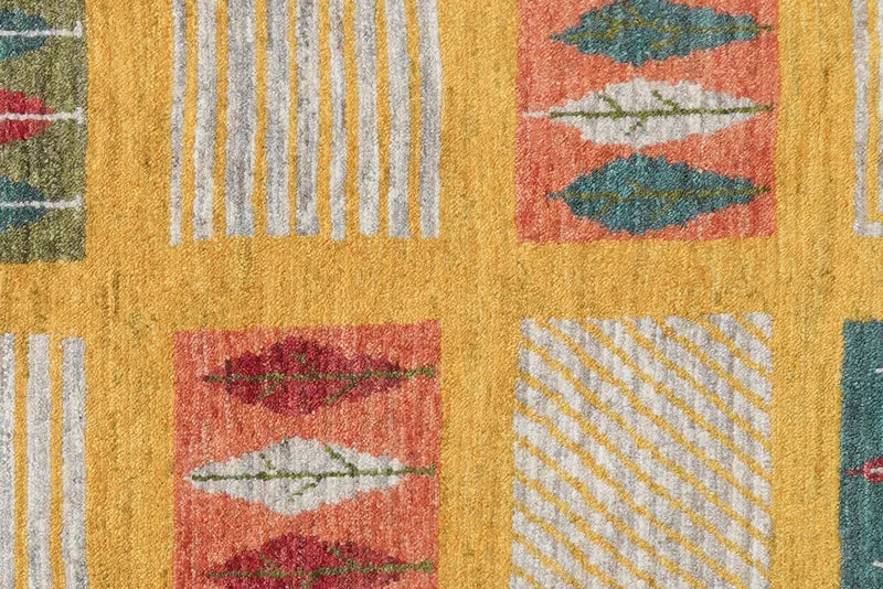 Rizbaf · Handgeknüpft – Gelb, 176x123 cm