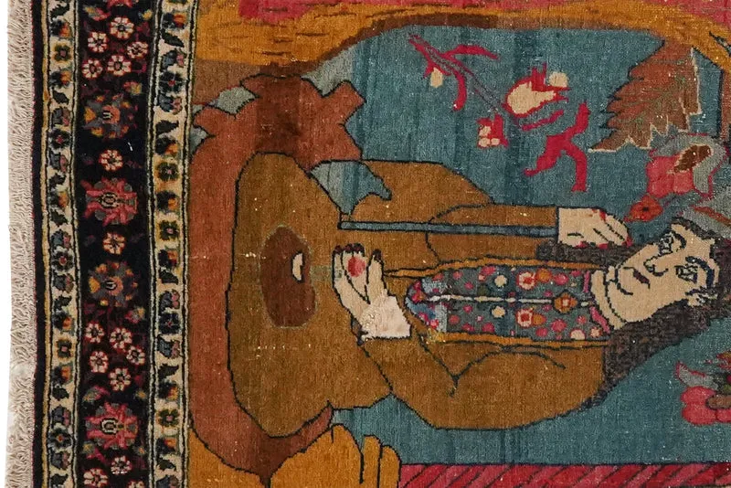 Tabriz Antique · Handgeknüpft – Blau, 100x64 cm