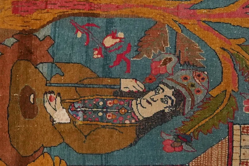 Tabriz Antique · Handgeknüpft – Blau, 100x64 cm