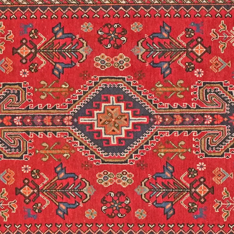 Nasrabad · Handgeknüpft – Rot, 309x81 cm